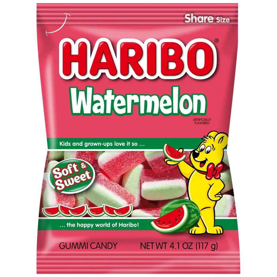 Haribo Soft & Sweet Watermelon Peg Bag 117g