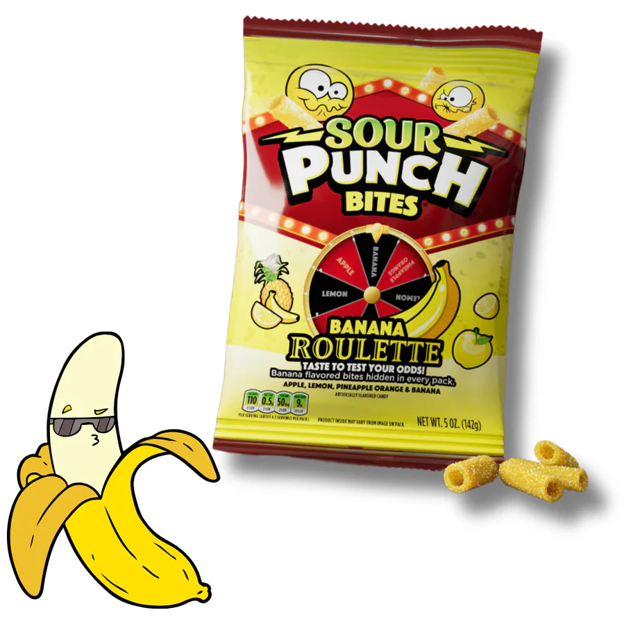 SOUR PUNCH Banana Roulette 142g