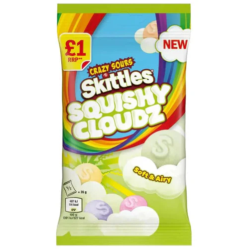 Skittles Crazy Sour Squishy Cloudz 70g