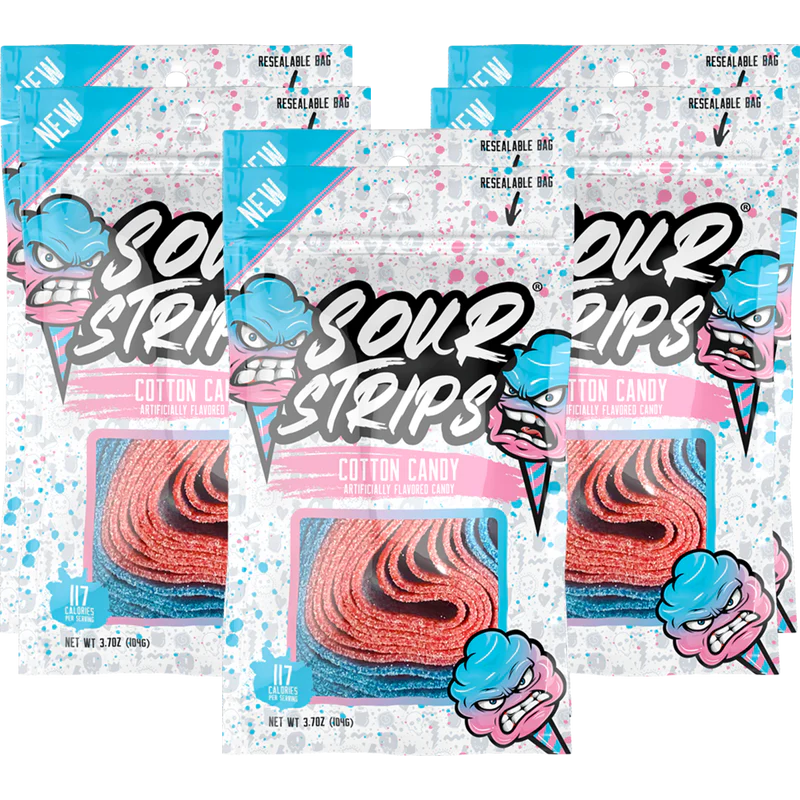 Sour Strips Cotton Candy 104g
