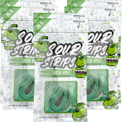 Sour Strips Green Apple 104g