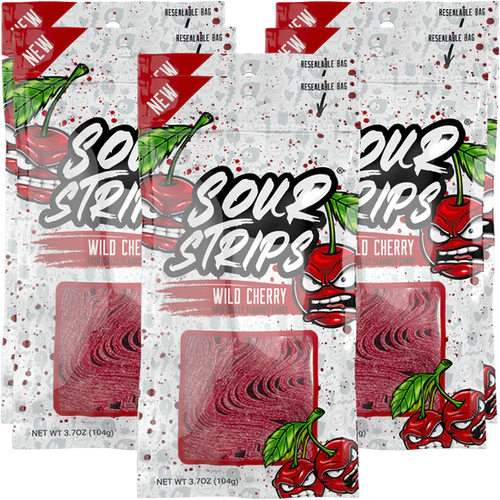 Sour Strips Wild Cherry 104g