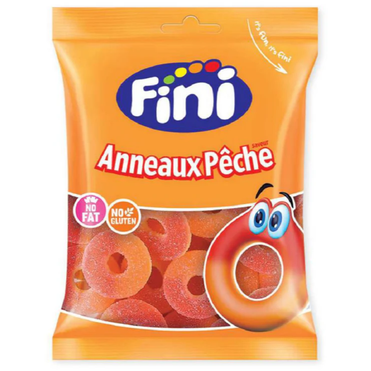 FINI Anneaux Pêche Fizz (Aro Redono Melocoton) 90g