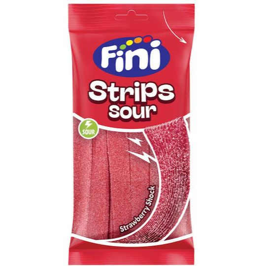 Fini Sour Strawberry Strips 90g