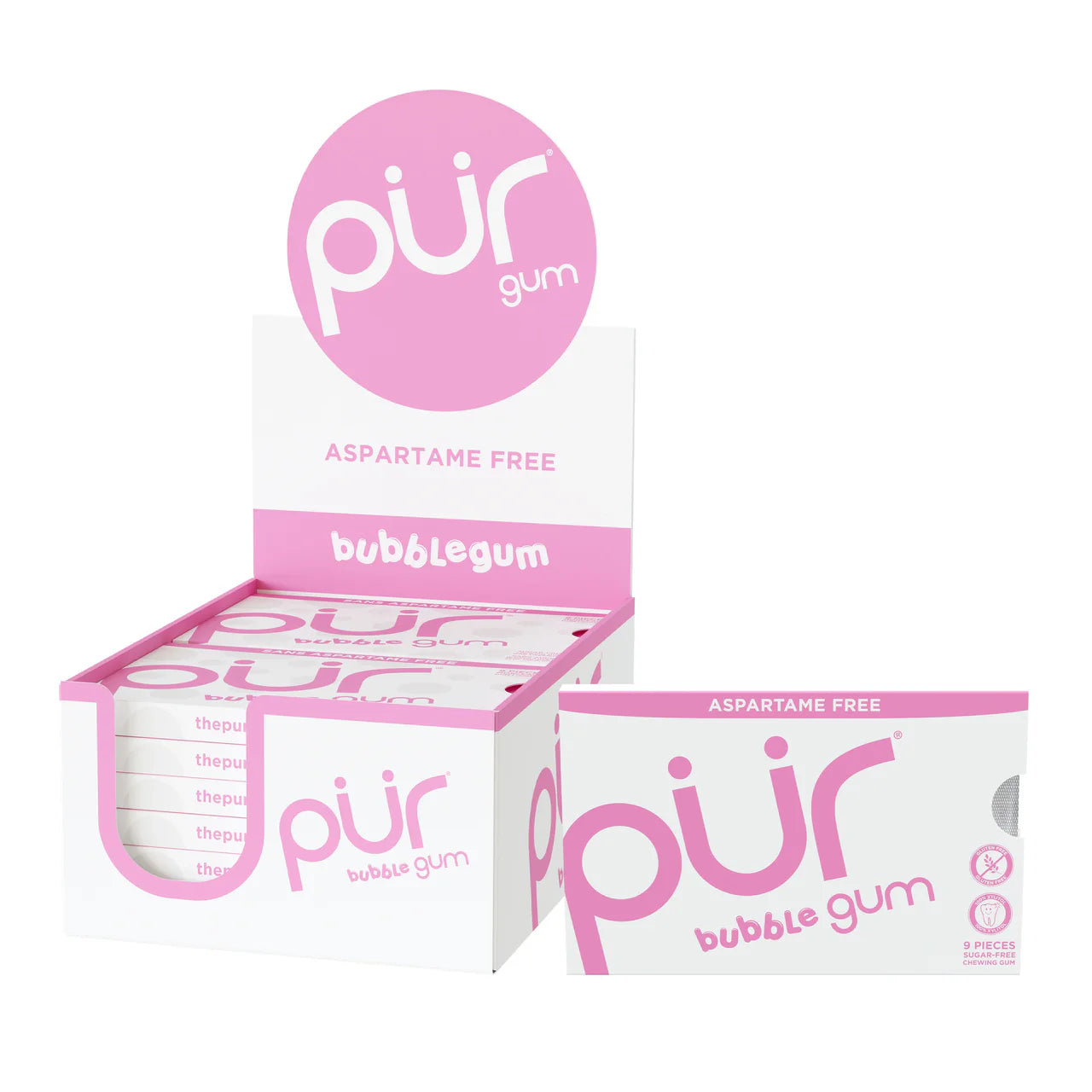 Pur Gum Bubble Gum Blister - 12ct