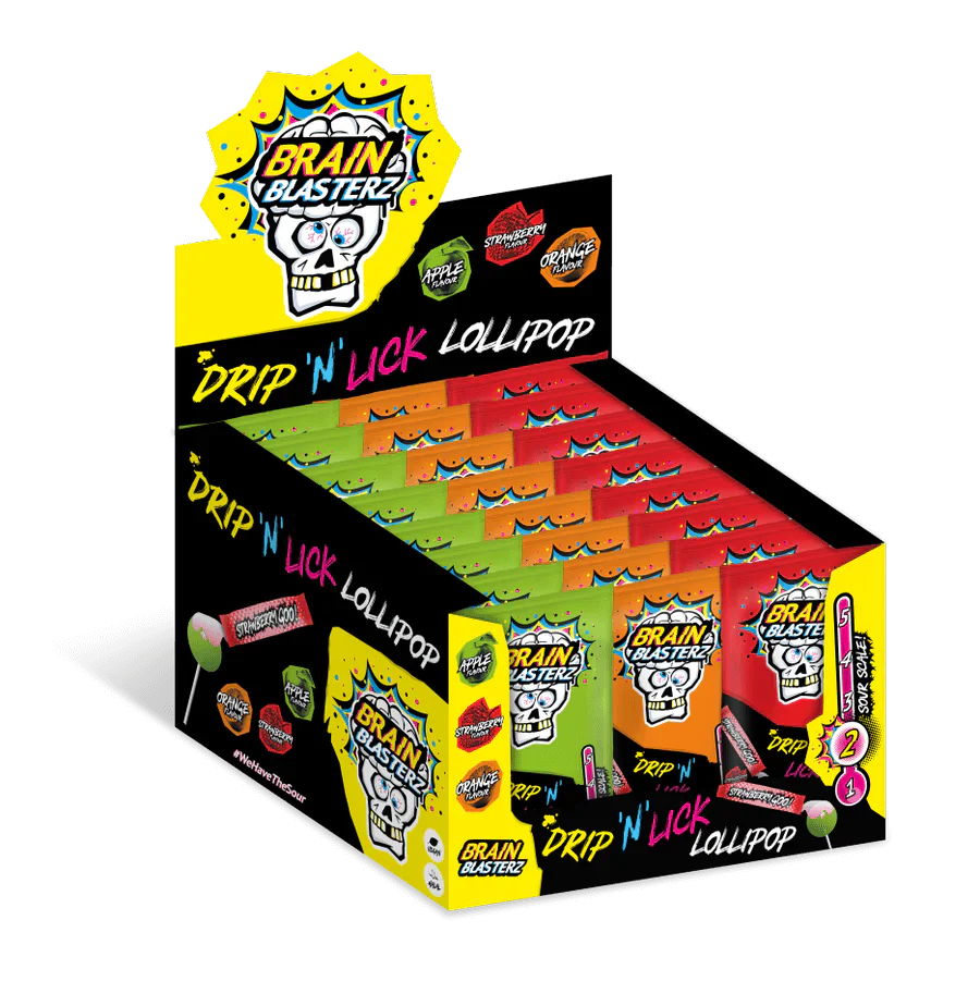 Brain Blasterz Drip N' Lick Lollipop 18g