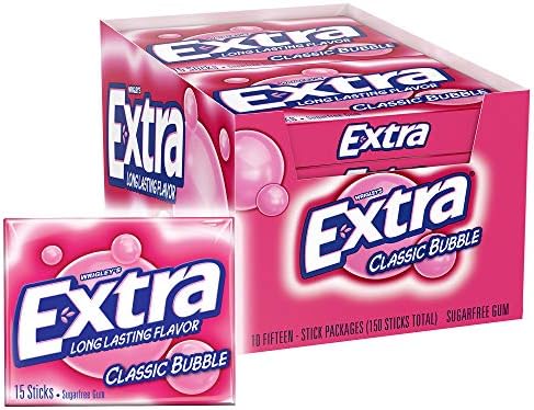Wrigley's Extra Classic Bubble Gum - 10ct