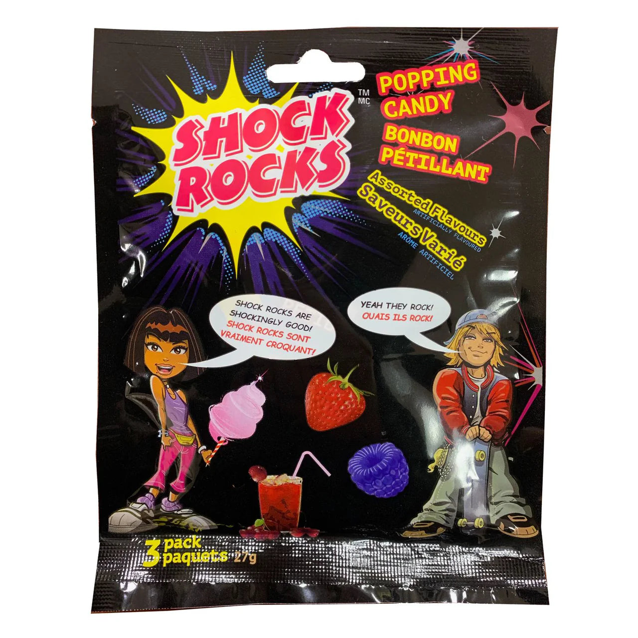 Exclusive Brands Shock Rocks Assorted Popping Candy 27g