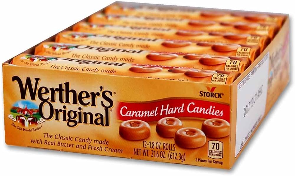 Werther's Original Caramel Hard Candies Rolls 50g