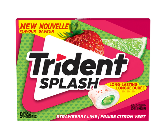 Trident Splash Strawberry Lime 9pcs