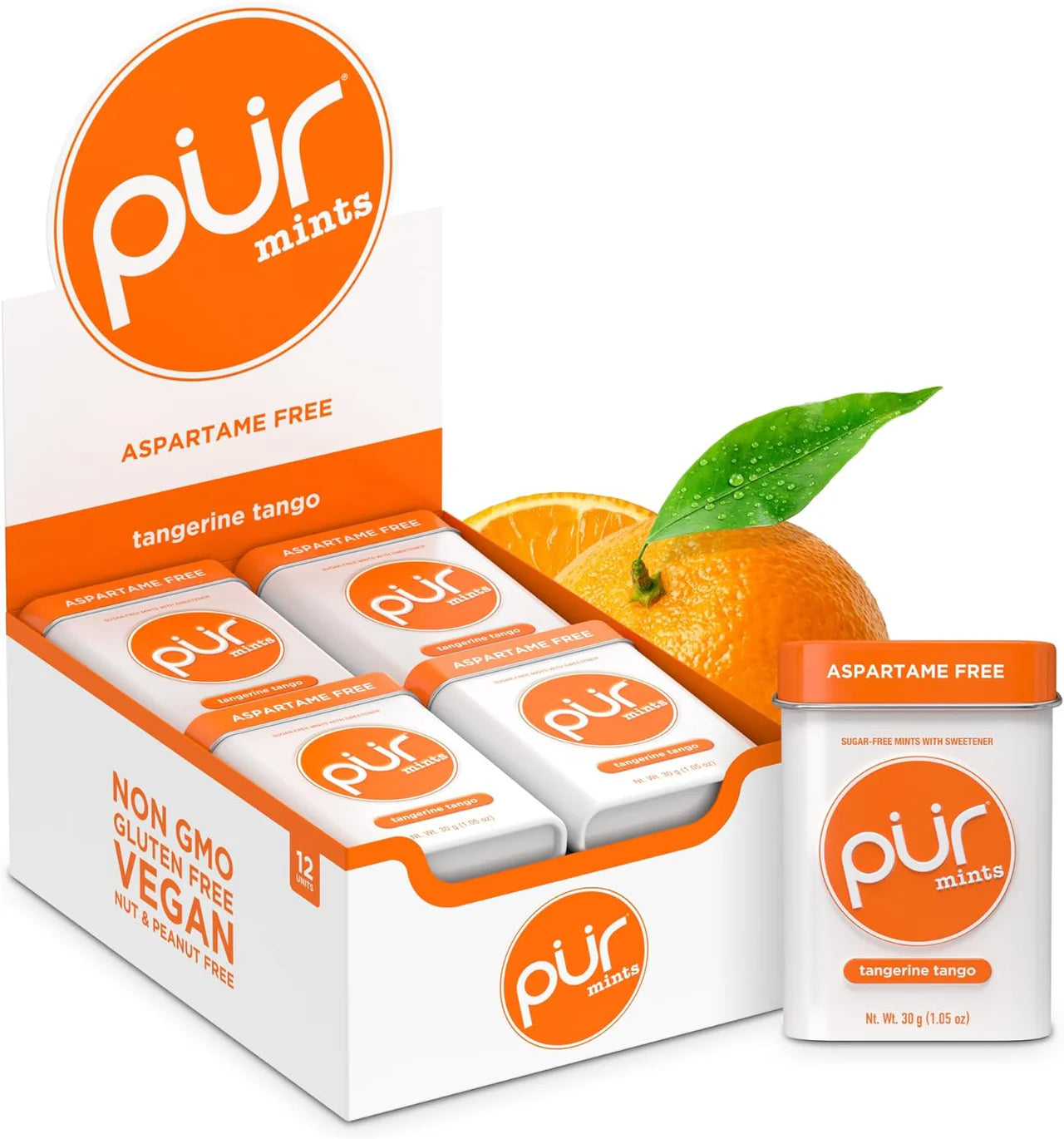Pur Mints Tangerine Tango Gum - 12ct
