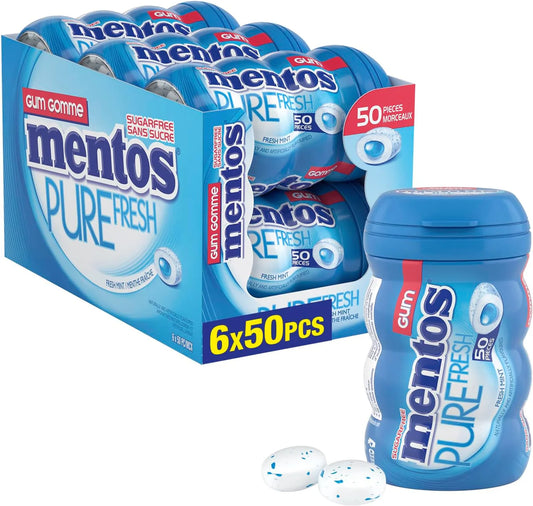 Mentos Pure Fresh - Fresh Mint Gum 50pcs - 6ct (Canada)