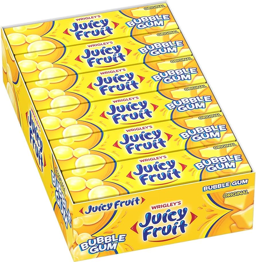 Wrigley's Juicy Fruit Original Bubble Gum 5 Pieces