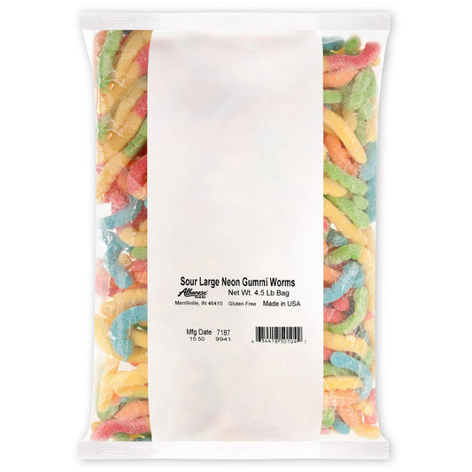 Albanese Sour Large Neon Gummi Worms 2042g