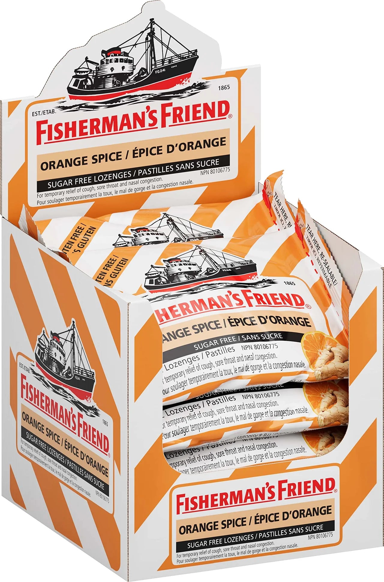 Fisherman’s Friend Orange Spice Cough Drops 22ct