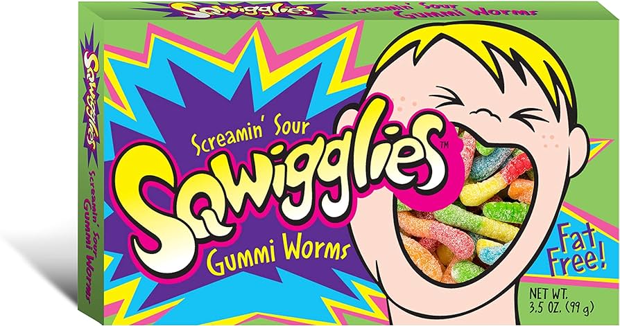 Taste Of Nature Sqwigglies - Sour Gummi Worms 99g