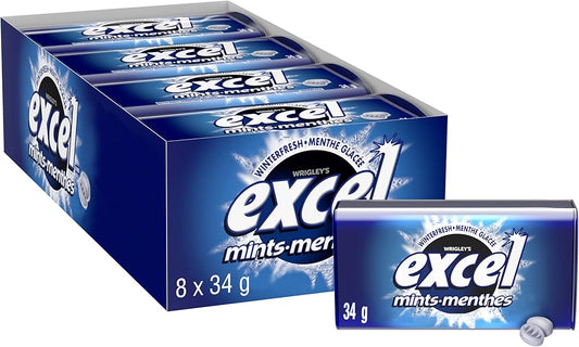 Wrigley's Excel Mints Winterfresh Gum 34g - 8ct