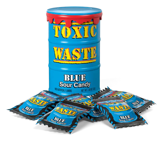 Toxic Waste Blue Sour Candy Giant Bank 160g