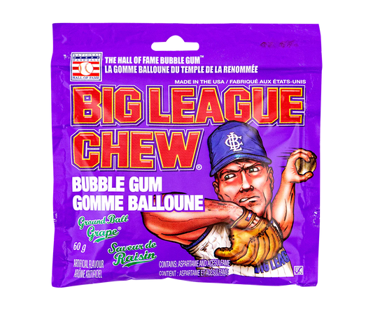 Big League Chew Bubble Gum Ground Ball Grape