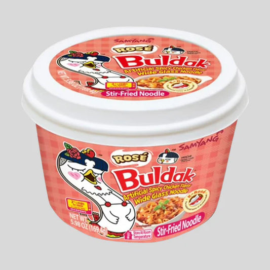 Buldak Dangmyeon Flat Wide Noodle - Rosé Buldak 170g