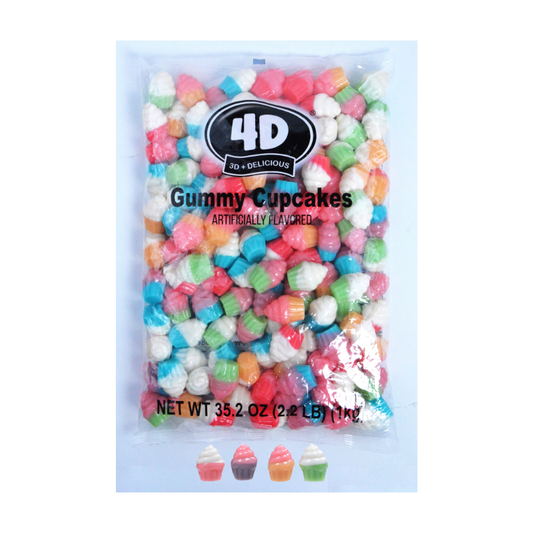 Bulk - Hilco 4D Gummy Cupcakes 1000g