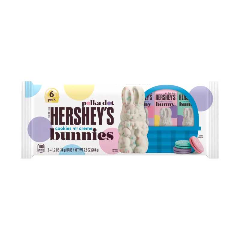 Easter - HERSHEY Solid Polka Dot Cookies 'n' Creme Bunny 204g