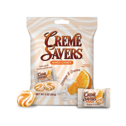 GREECE - Creme Savers - Orange & Creme Peg BAG 3oz (85g) x 12 units