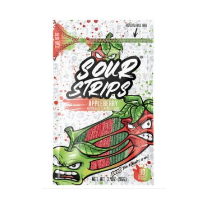 Hershey SOUR STRIPS Peg Bag - DUOS Appleberry 96g