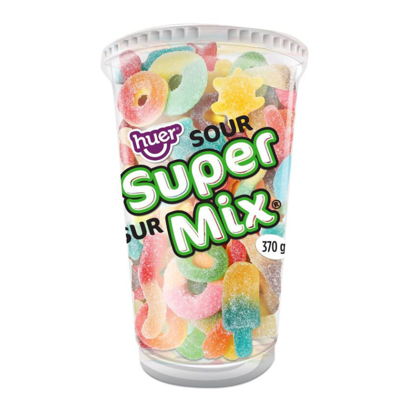 Huer Super Mix Sour Candy Cups 370g