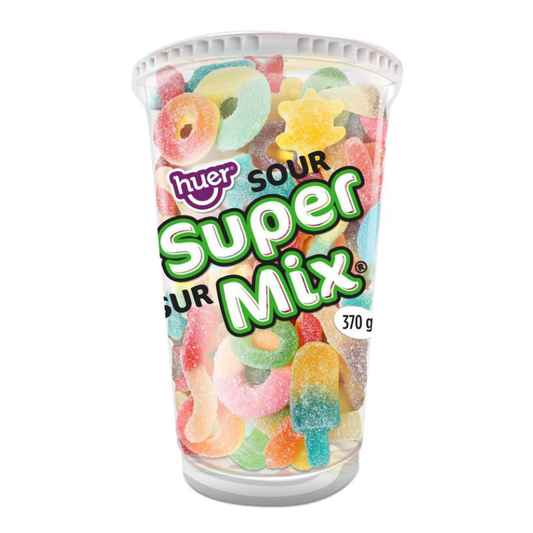 Huer Super Mix Sour Candy Cups 370g