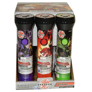 Exclusive Brands Bakugan Laser Pop Candy - 12ct