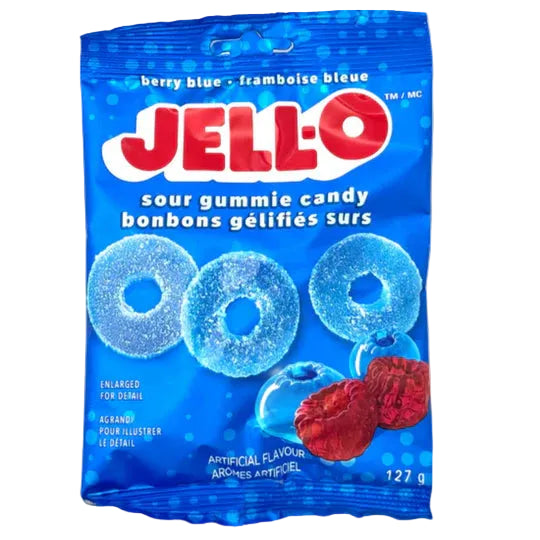 Jell-O Blue Raspberry Candies - Sour