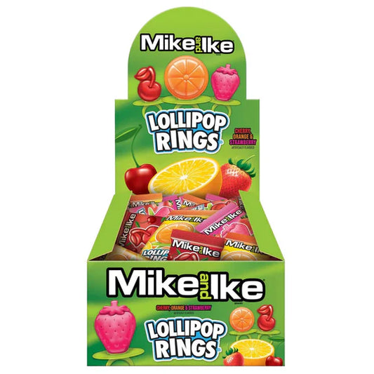 Mike N' Ike - Lollipop Rings - 12g
