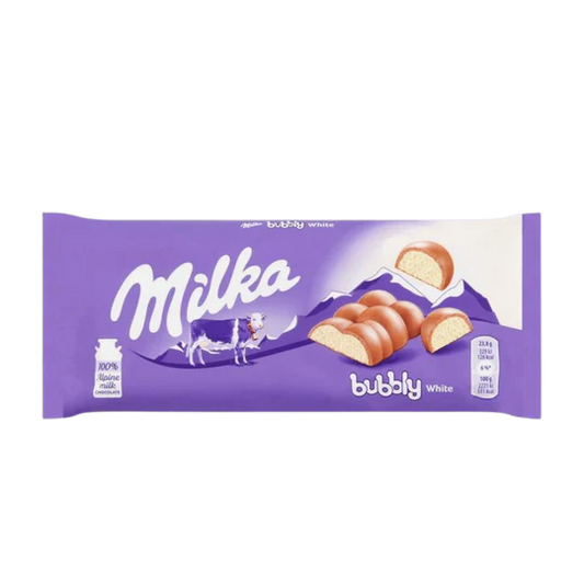 Milka Chocolate Bar - Bubbly White - 95g