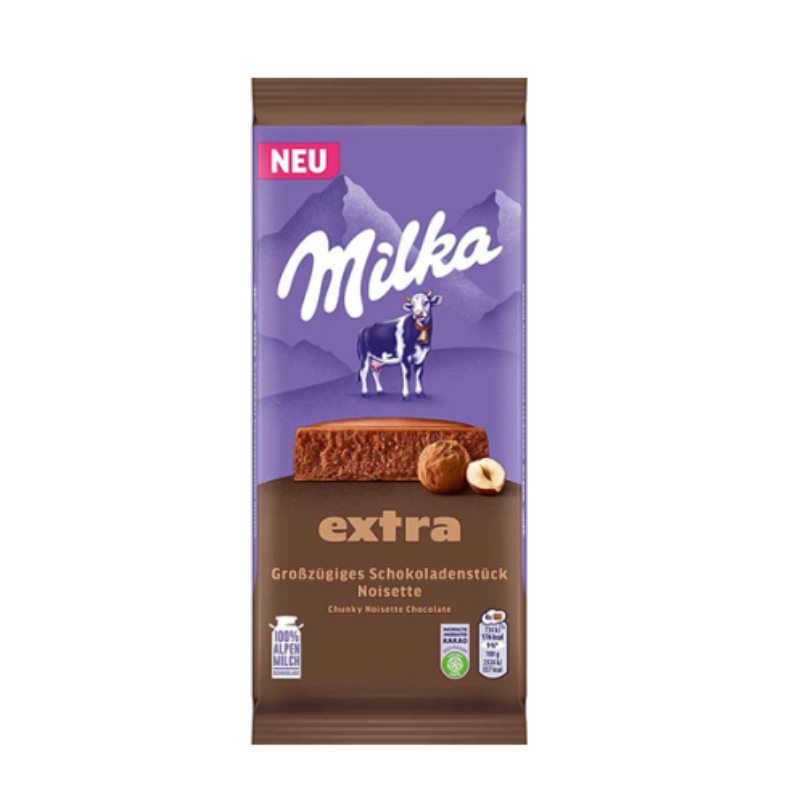 Milka Extra noisette 190g