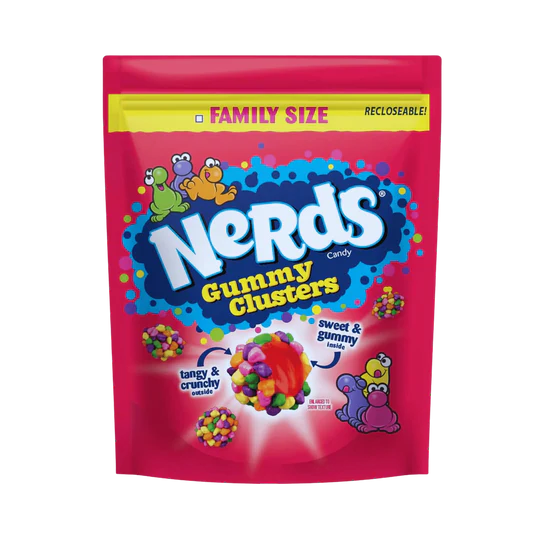Nerds Gummy Clusters - Rainbow - Family Size - Rainbow (521g)