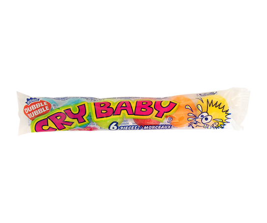 Dubble Bubble Cry Baby Extra Sour 6 Piece Assorted Gum