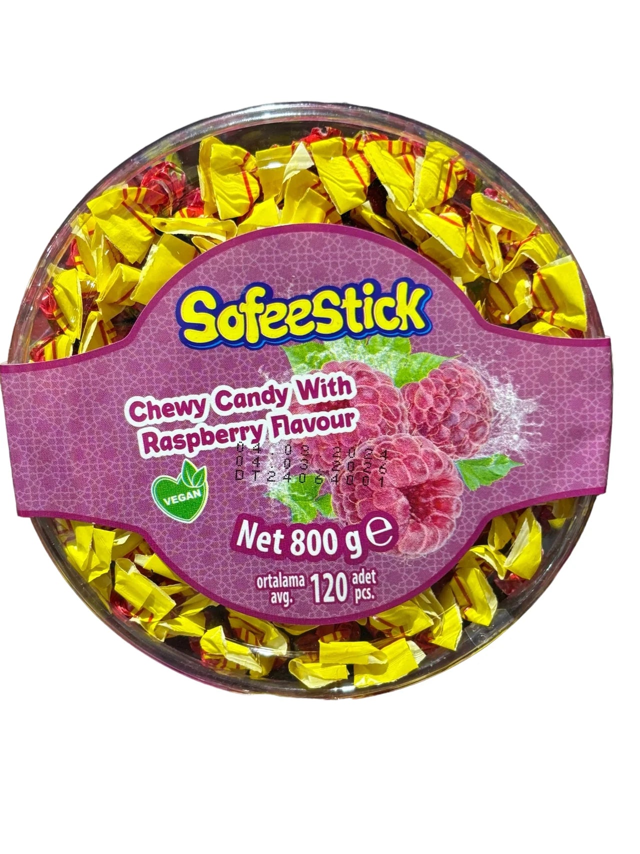 Sofeestick Chewy Candy Raspberry Sticks 800g