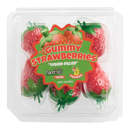 Raindrops - Gummy Strawberries - Liquid Filled