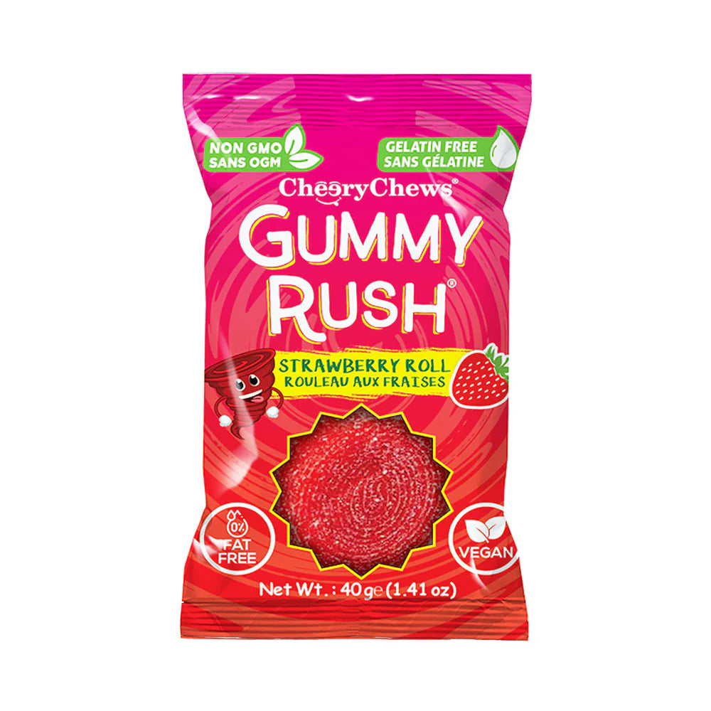 Gummy Rush Rolls Strawberry 40g