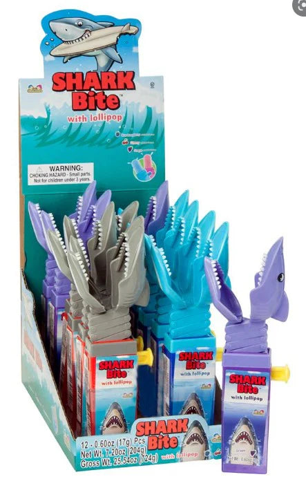 Exclusive Brands Shark Bite with Lollipop Candy - 12ct