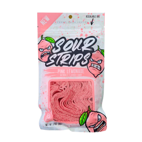 Sour Strips (96g) - Pink Lemonade