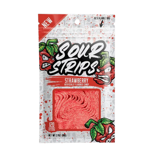 Sour Strips (96g) - Strawberry