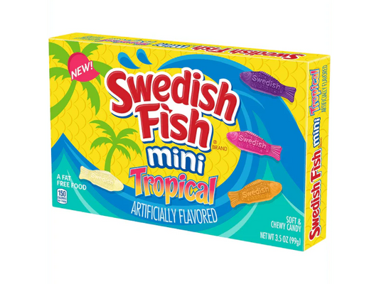 Swedish Fish Mini Tropical Flavors Theater Box 99g