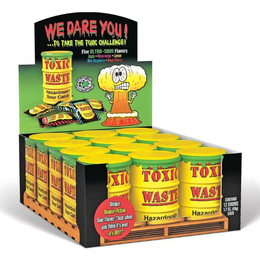 Toxic Waste Assorted Sour Candy Drum 48g