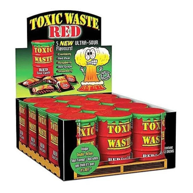 Toxic Waste Red Sour Candy Drum 42g