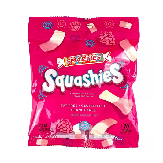 UK - Smarties Squashies Gummy - Peg Bag 142g