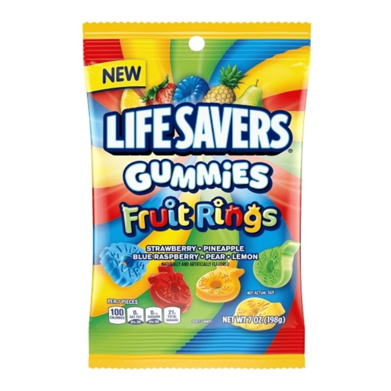 US - Peg Bag - Lifesavers GUMMIES - Fruit Ring 198g