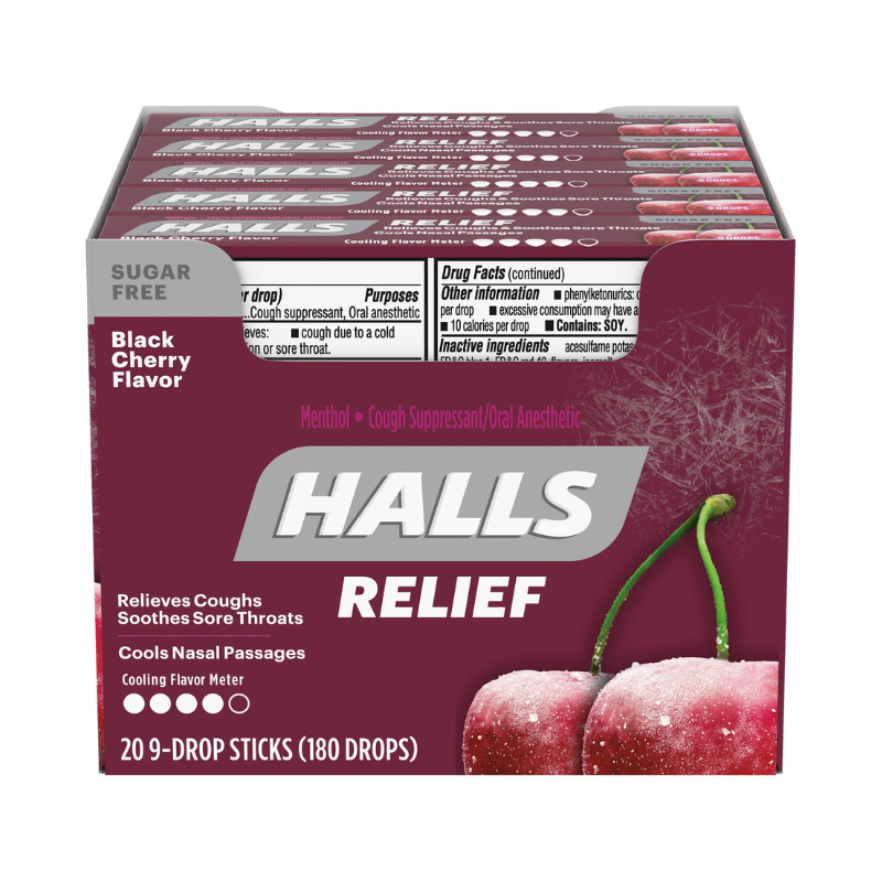 Halls Relief Black Cherry Flavor - 20ct