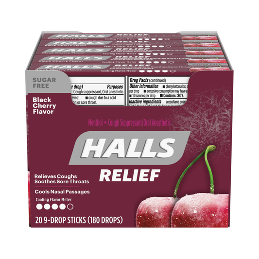 Halls Relief Black Cherry Flavor - 20ct